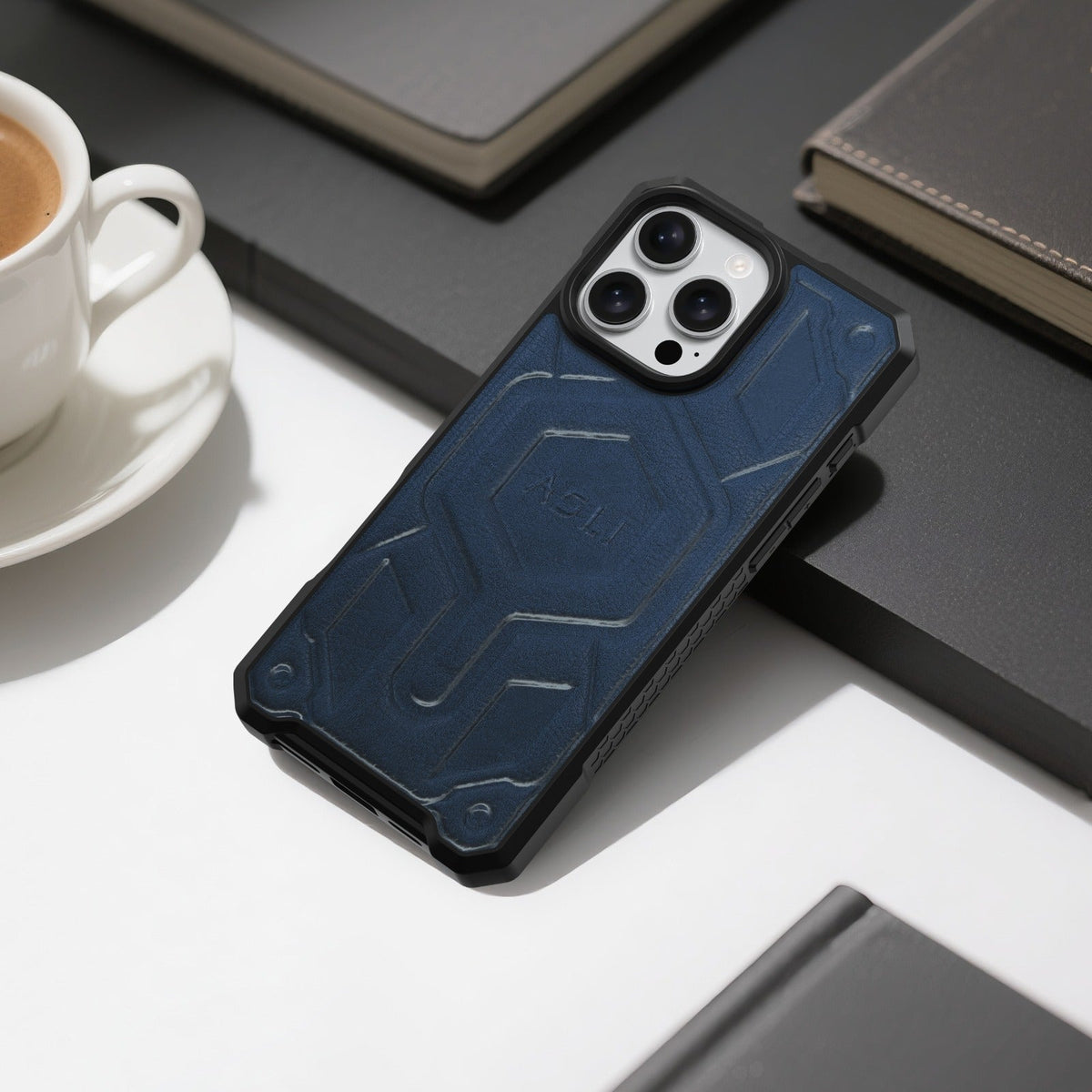 ASLI Leather Hybrid Premium Leather Case With Drop Protection And Heat Dissipation Case For 16 Pro Max