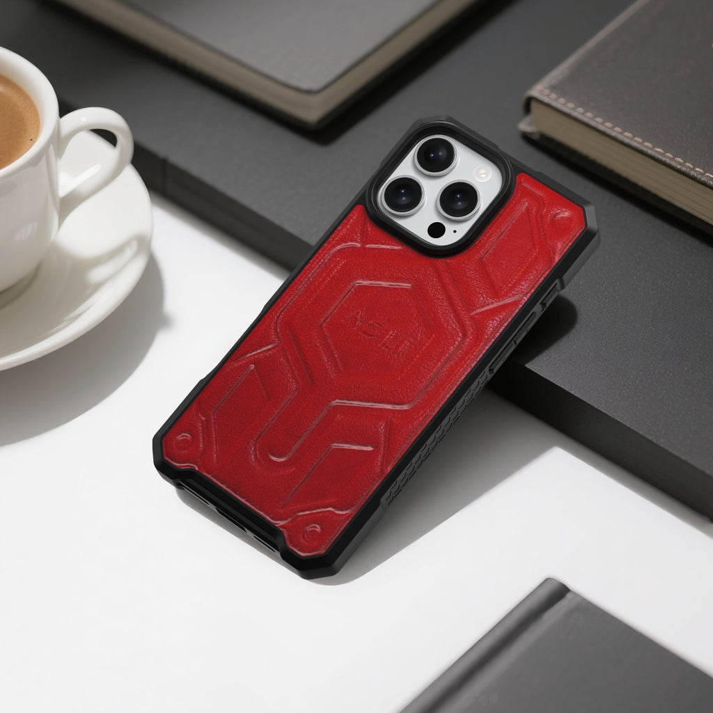 ASLI Leather Hybrid Premium Leather Case With Drop Protection And Heat Dissipation Case For 16 Pro Max