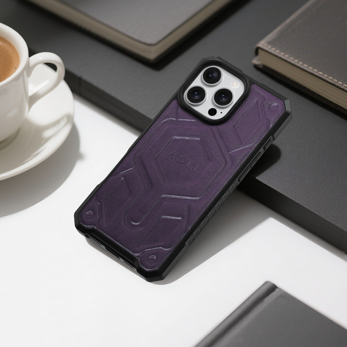ASLI Leather Hybrid Premium Leather Case With Drop Protection And Heat Dissipation Case For 16 Pro