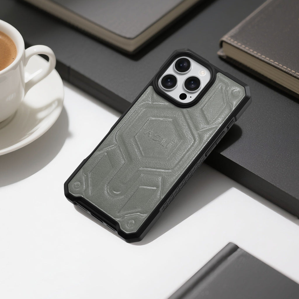 ASLI Leather Hybrid Premium Leather Case With Drop Protection And Heat Dissipation Case For 16 Pro Max
