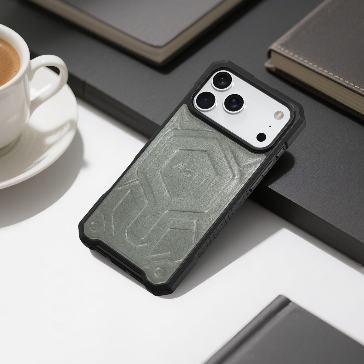 ASLI Leather Hybrid Premium Leather Case With Drop Protection And Heat Dissipation Case For 17 Pro