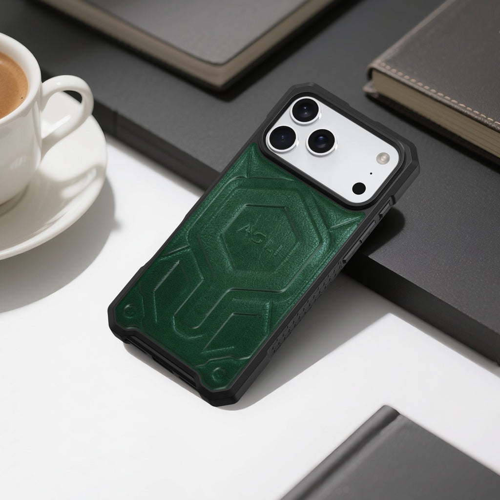 ASLI Leather Hybrid Premium Leather Case With Drop Protection And Heat Dissipation Case For 17 Pro