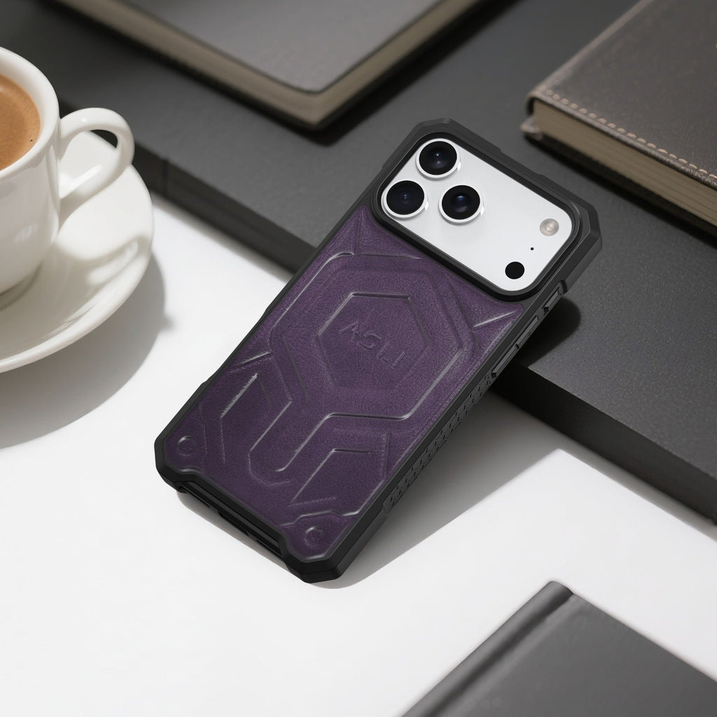 ASLI Leather Hybrid Premium Leather Case With Drop Protection And Heat Dissipation Case For 17 Pro