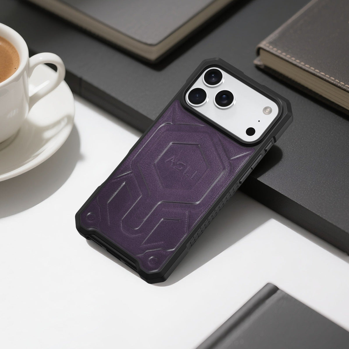 ASLI Leather Hybrid Premium Leather Case With Drop Protection And Heat Dissipation Case For 17 Pro