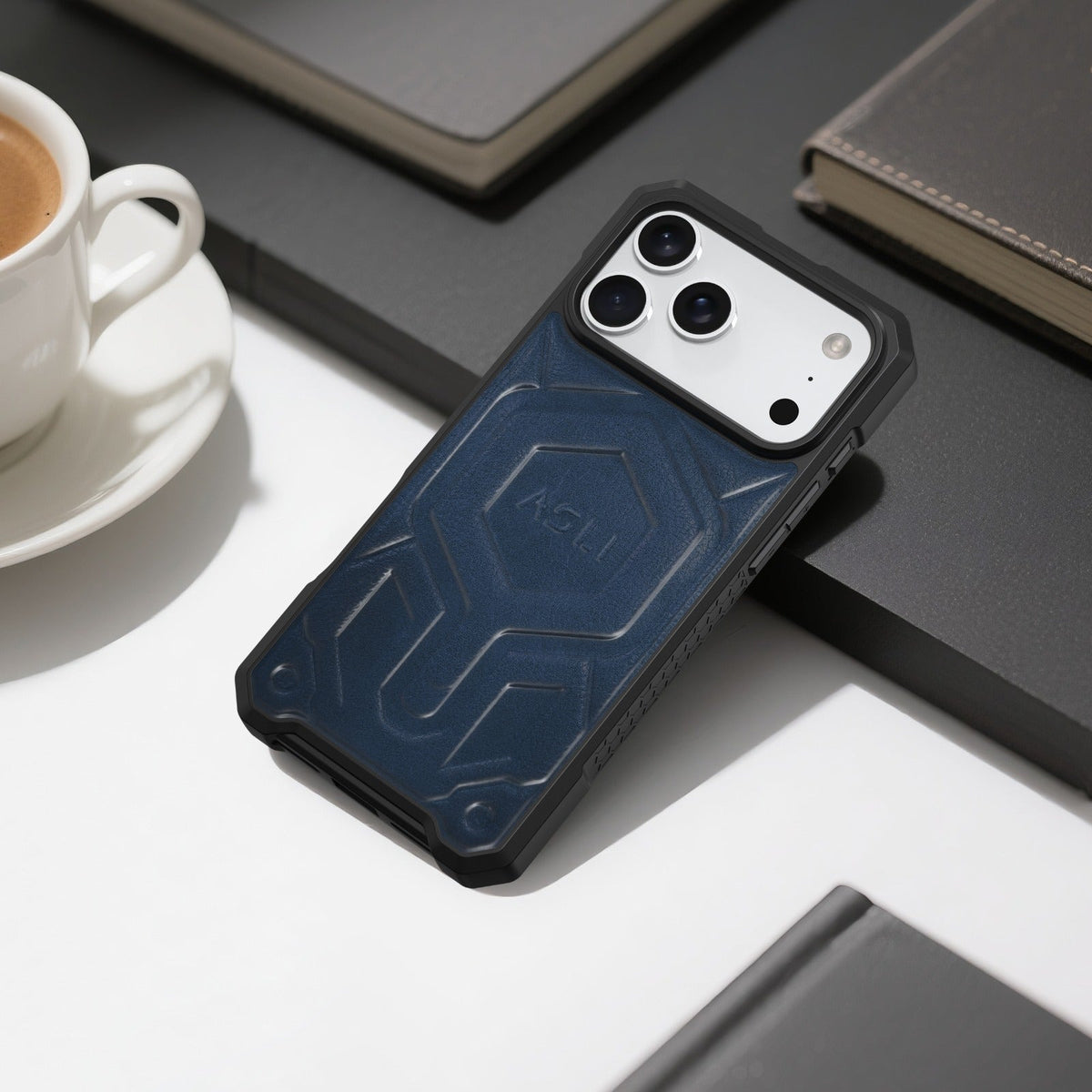 ASLI Leather Hybrid Premium Leather Case With Drop Protection And Heat Dissipation Case For 17 Pro