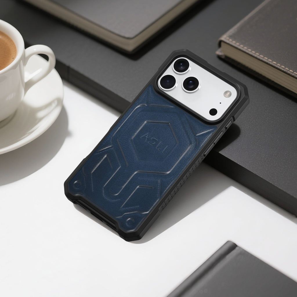 ASLI Leather Hybrid Premium Leather Case With Drop Protection And Heat Dissipation Case For 17 Pro