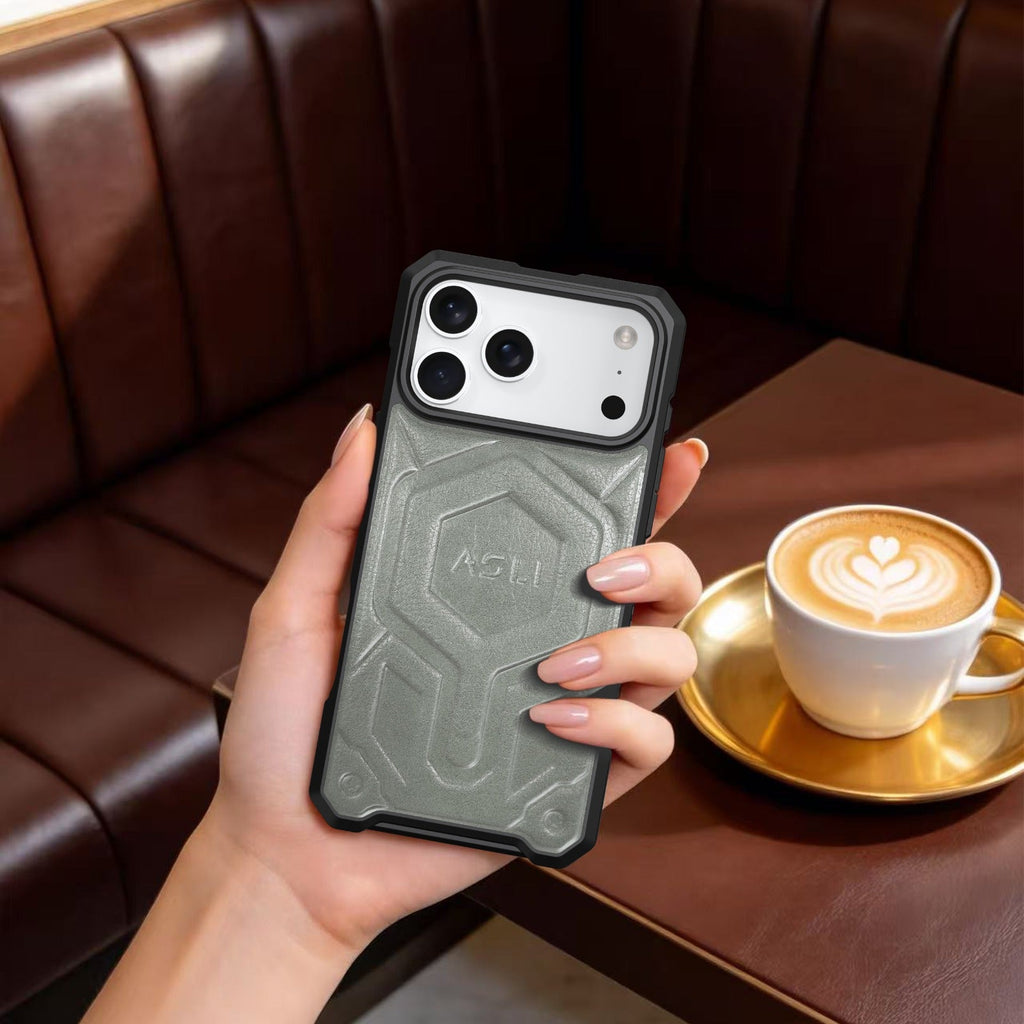 ASLI Leather Hybrid Premium Leather Case With Drop Protection And Heat Dissipation Case For 17 Pro