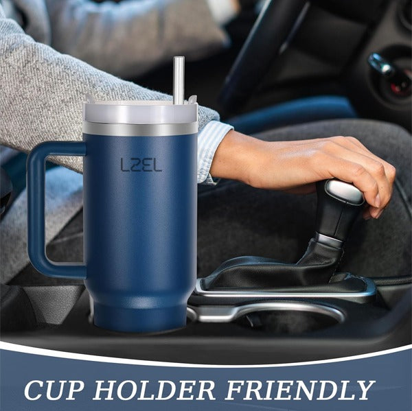 LZEL Tumbler With Handle 1100ML Aqua Pure Vacuum Insulated | Strom Sea