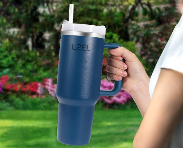 LZEL Tumbler With Handle 1100ML Aqua Pure Vacuum Insulated | Strom Sea