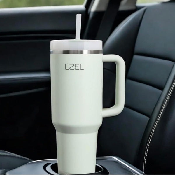 LZEL Tumbler With Handle 1100ML Aqua Pure Vacuum Insulated | Bay Leaves