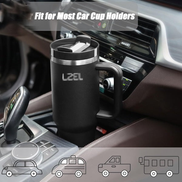 LZEL Tumbler With Handle 1100ML Aqua Pure Vacuum Insulated | Black