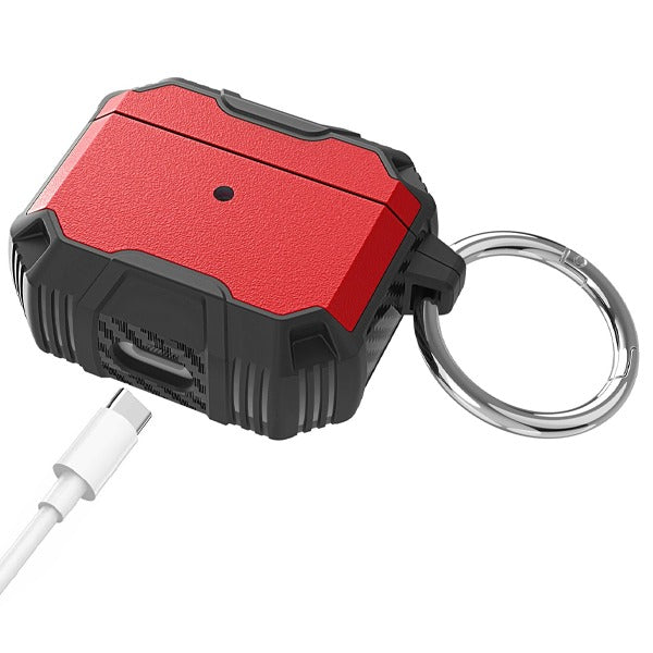 Shockproof AirPods 4 Case Rugged Drop Protection | Red / Black