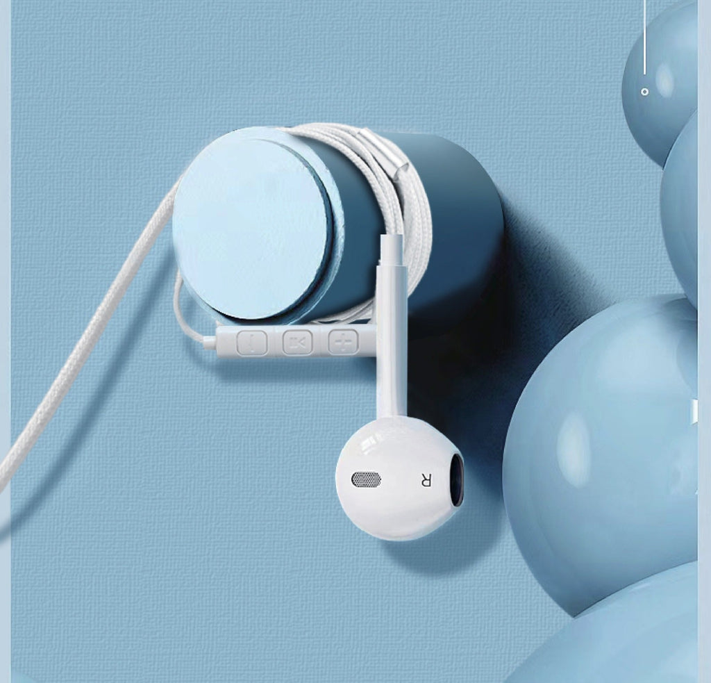 Asli Global USB-C 1.2M SoundPods Mono Earphones with Noise Isolation Technology|White