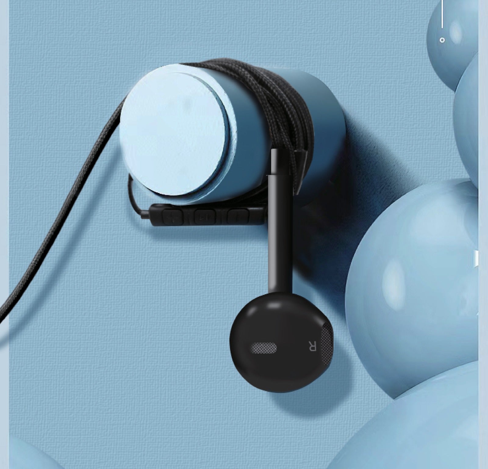 Asli Global USB-C 1.2M SoundPods Mono Earphones with Noise Isolation Technology
