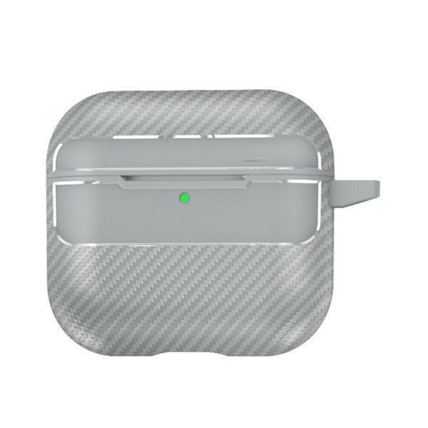 AirPods 4 TPU Carbon Fiber Texture Protective Case | Grey