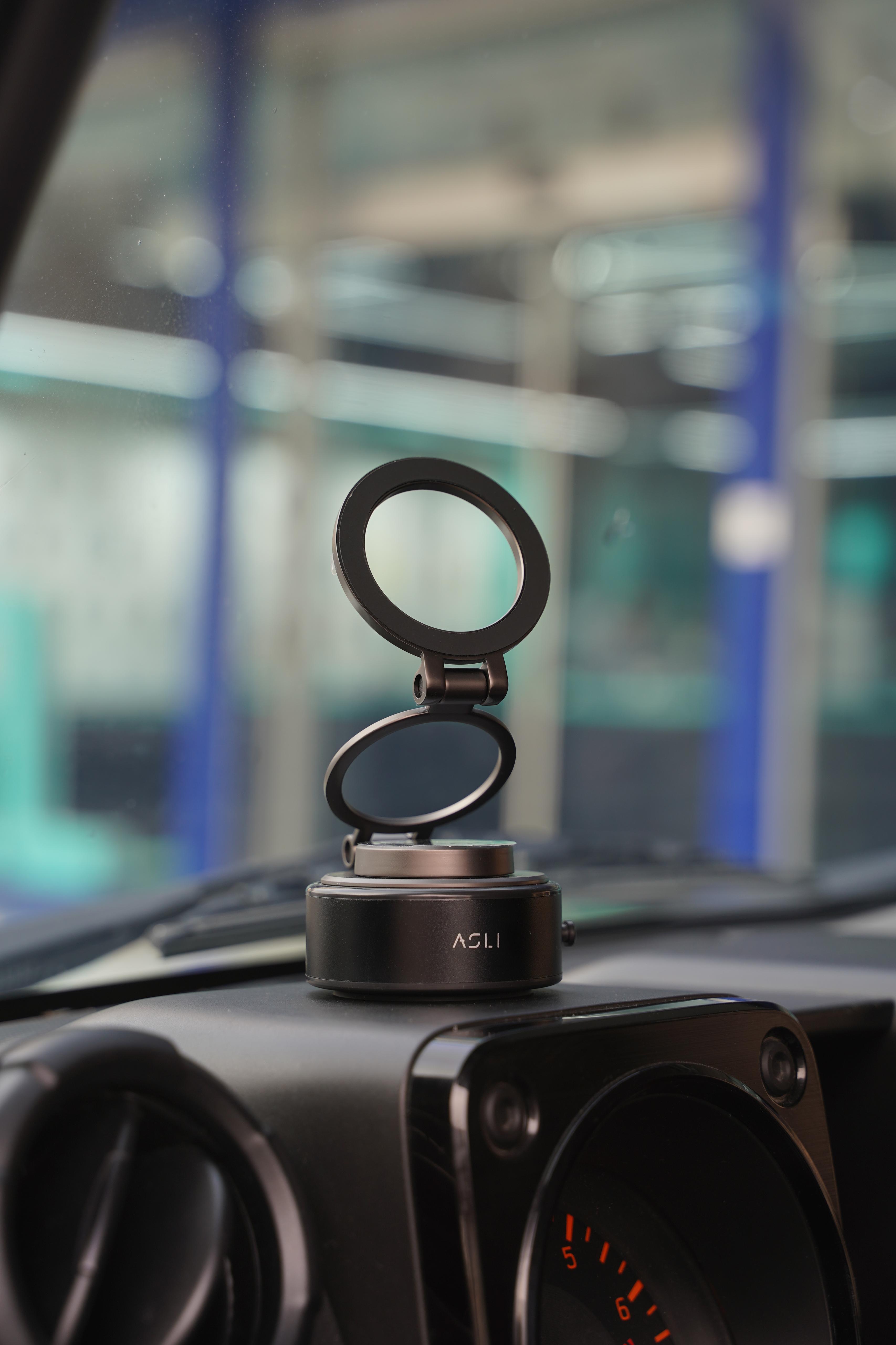 Asli Global Supravox X2 Vacuum Suction Cup Phone Mount 360 Adjustable | Black