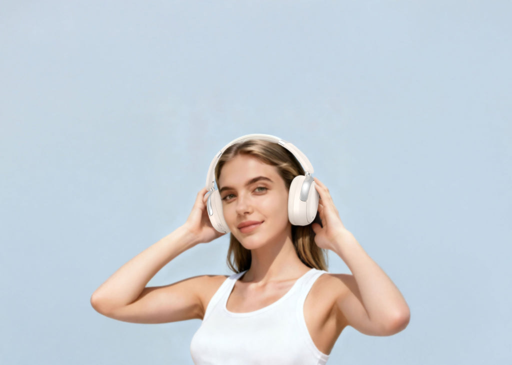 LZEL Sonique Pulse Wireless Stereo Headphones | White