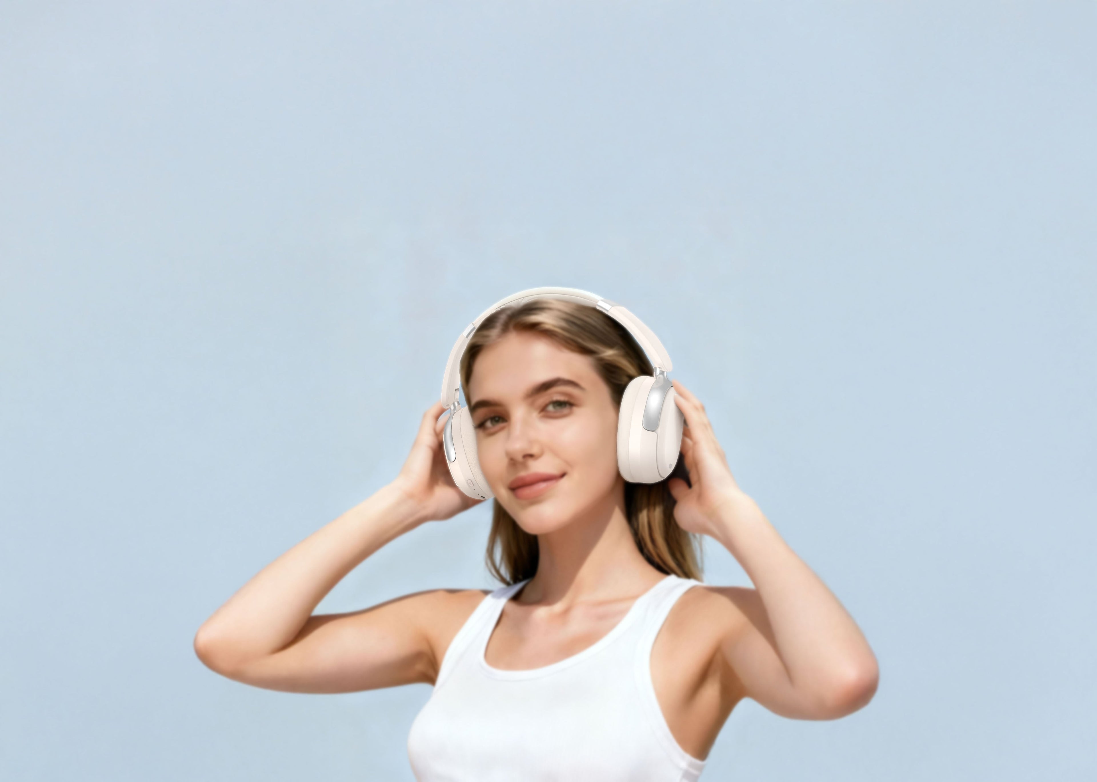 LZEL Sonique Pulse Wireless Stereo Headphones | White