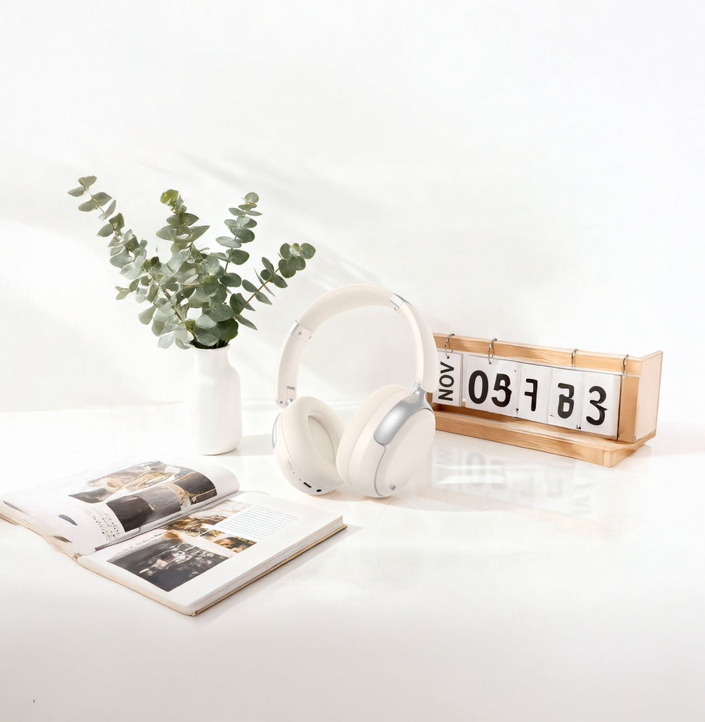 LZEL Sonique Pulse Wireless Stereo Headphones | White