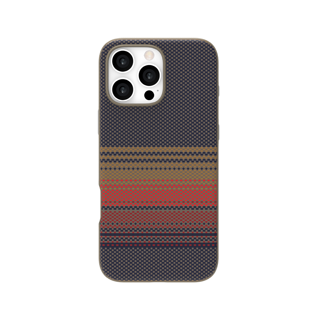 LZEL MagCarbon Splice Case for iPhone 16 Pro | Mix Brown