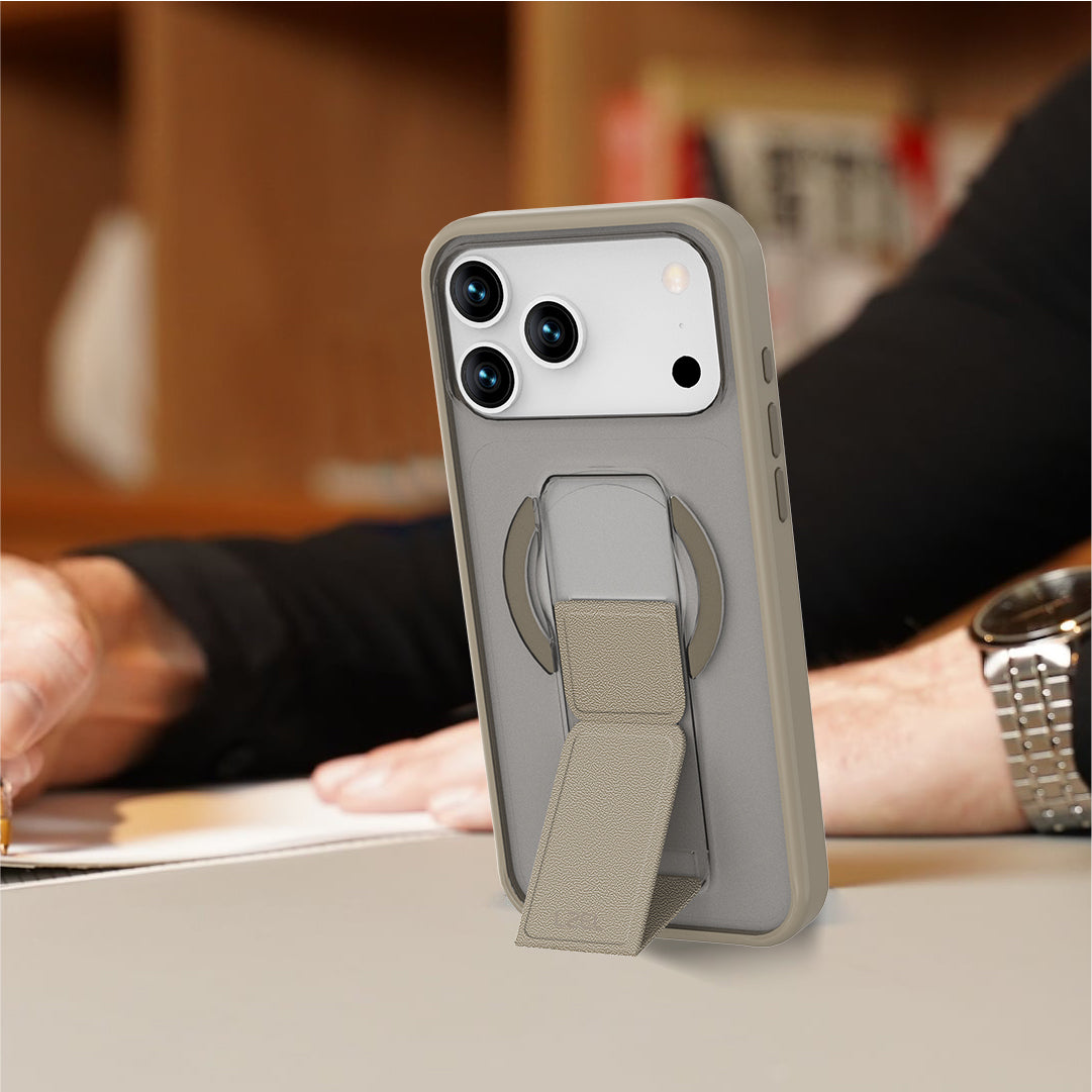 LZEL Magsynto Strap Case for iPhone 17 Pro | Titanium