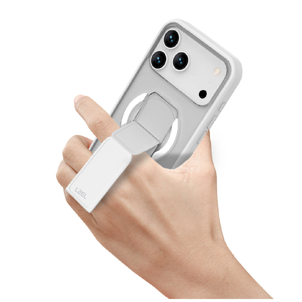 LZEL Magsynto Strap Case for iPhone 17 Pro | White