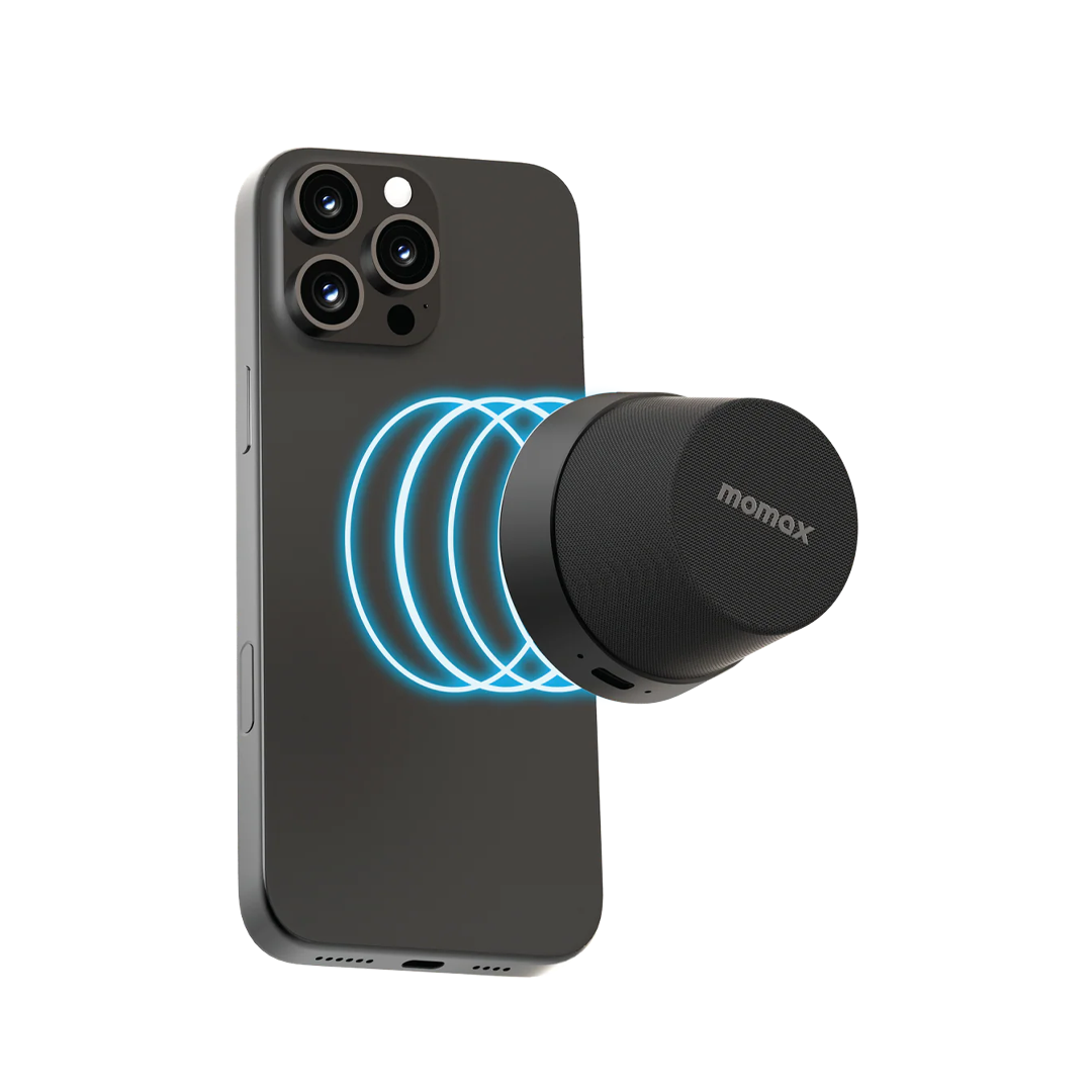Momax Vibe GO Magnetic Wireless Speaker 2-IN-1 | Black