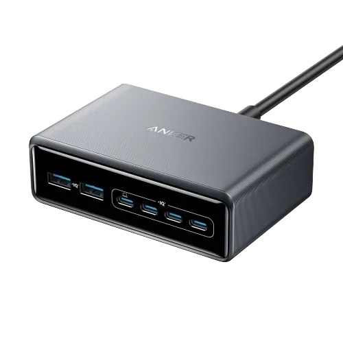 Anker Prime Charger 200W, 6 Ports, GaN | Silver