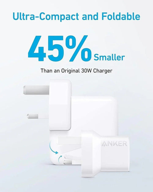 Anker 323 Charger With 310 USB-C To Lightning Cable 33W | White