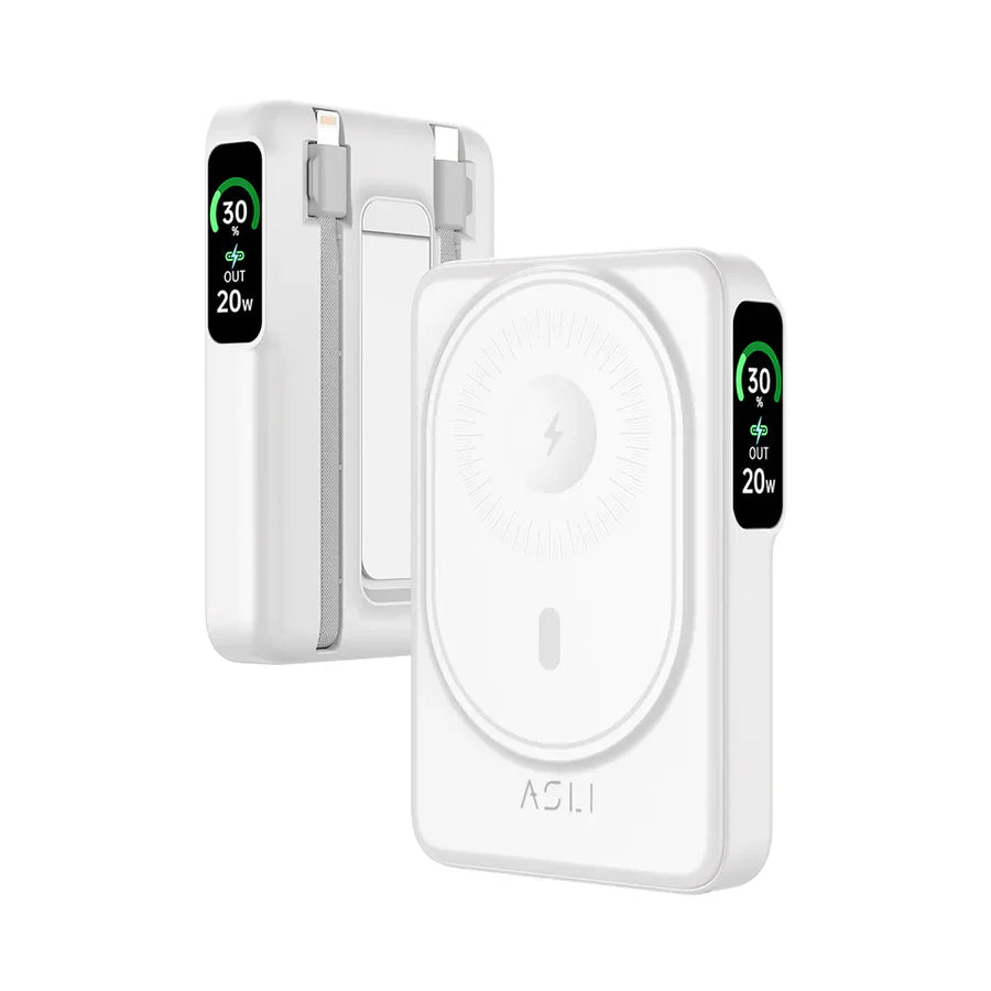 Asli Global Magcrest Hub 6-in-1 Magnetic 10000mAh PD Wireless Power Bank