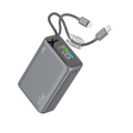 LZEL Neurode 20K Pd45W Mini Power Bank Pd3.0 & Qc3.0 | Usb-C Cable & Lighting Cable | Gray