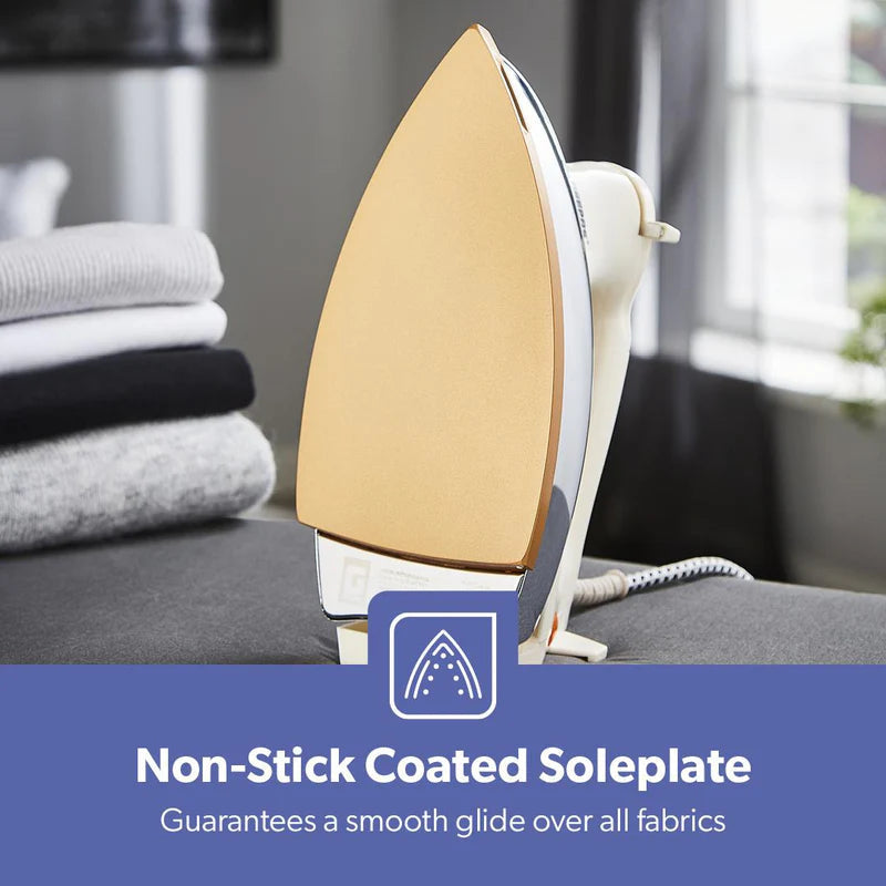 Geepas Automatic Heavy Weight Dry Iron| 1200W|Teflon Coated Soleplate| Adjustable Temperature Control| Overheat Protection| Smooth Glide Design