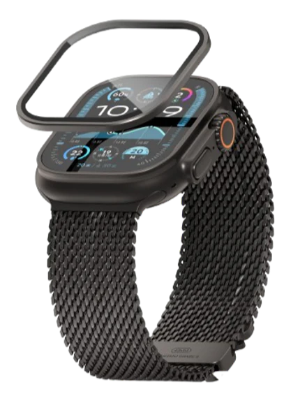 LZEL Zentrix Shield Titanium Edge Screen Protector For 49mm Watch | Black