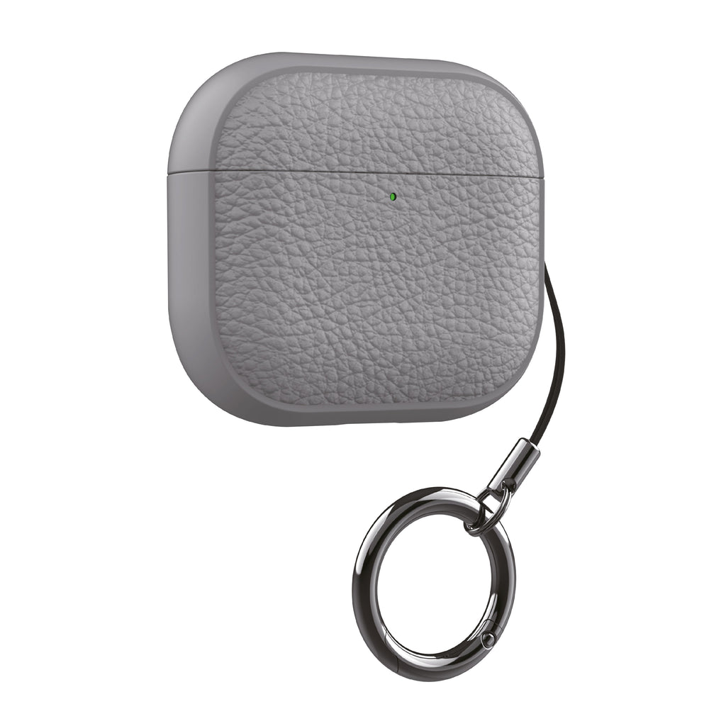 LZEL Airpods 4 Aurum Guard Premium TPU Leather Case | Gray