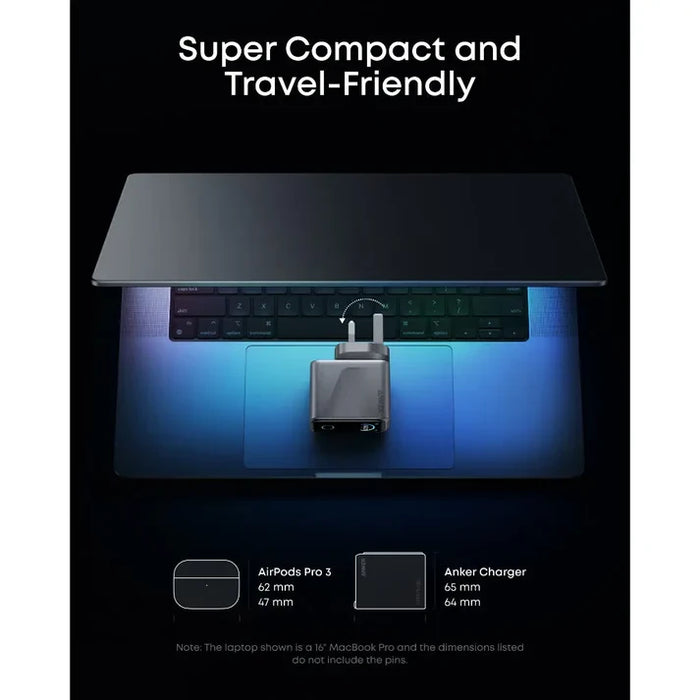Anker Prime Charger – 160W, 3 Ports, Smart Display | Silver