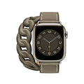 Watch 45MM Strap Double Tour Leather Strap For Extra Long | Grey