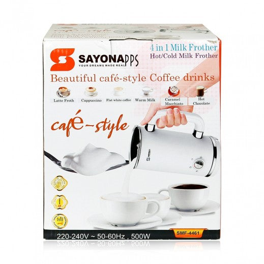 Sayona 4 in 1 Hot/Cold Milk Frother