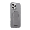 Asli Global Gravitas iPhone 15 Pro MagLeather MagSafe With Grip & Stand Case |Gray