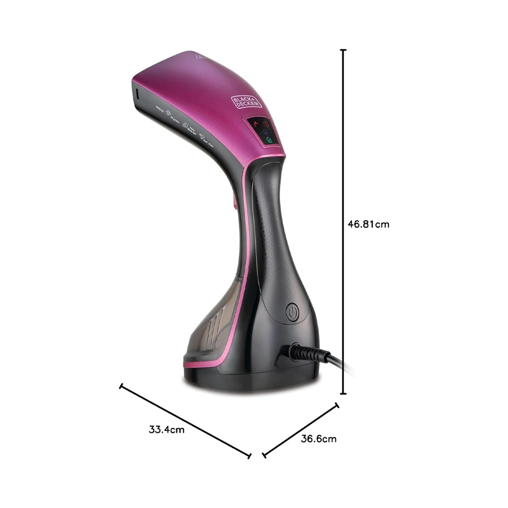 Black & Decker Portable Digital Handheld Garment Steamer 1600W | Black