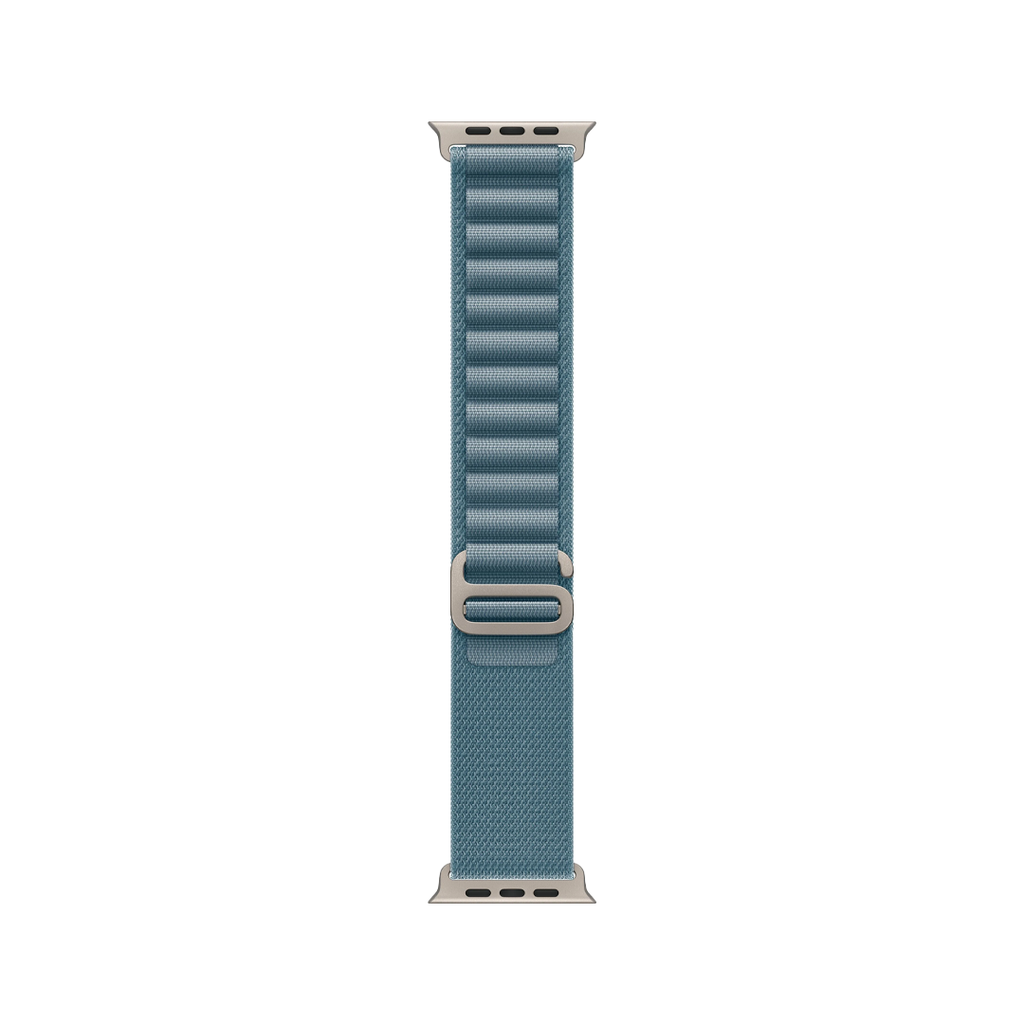 Apple Watch Ultra 3 (2025) GPS + Cellular, 49mm Natural Titanium Case with Light Blue Alpine Loop â€“ M