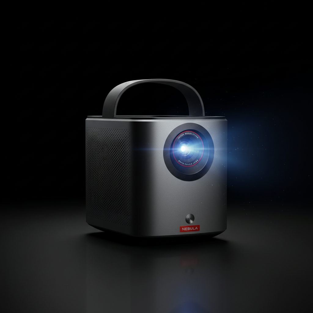 Nebula Mars 3 Air Portable 1080p Google TV Projector with Built-in Netflix, 400 ANSI Lumens & 2.5H Battery | Black