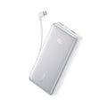 Anker Zolo Power Bank 10,000mAh 22.5W with Built-In USB-C Cable | White