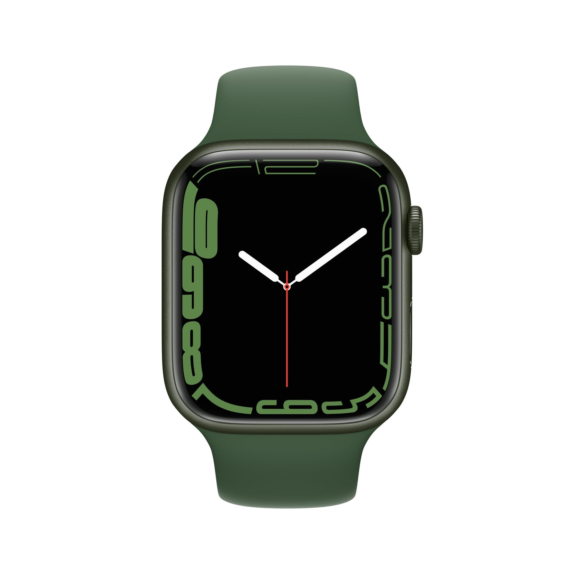 Apple Watch Series 7 GPS + Cellular, 45mm Green Aluminium Case with Clover Sport Band - Regular