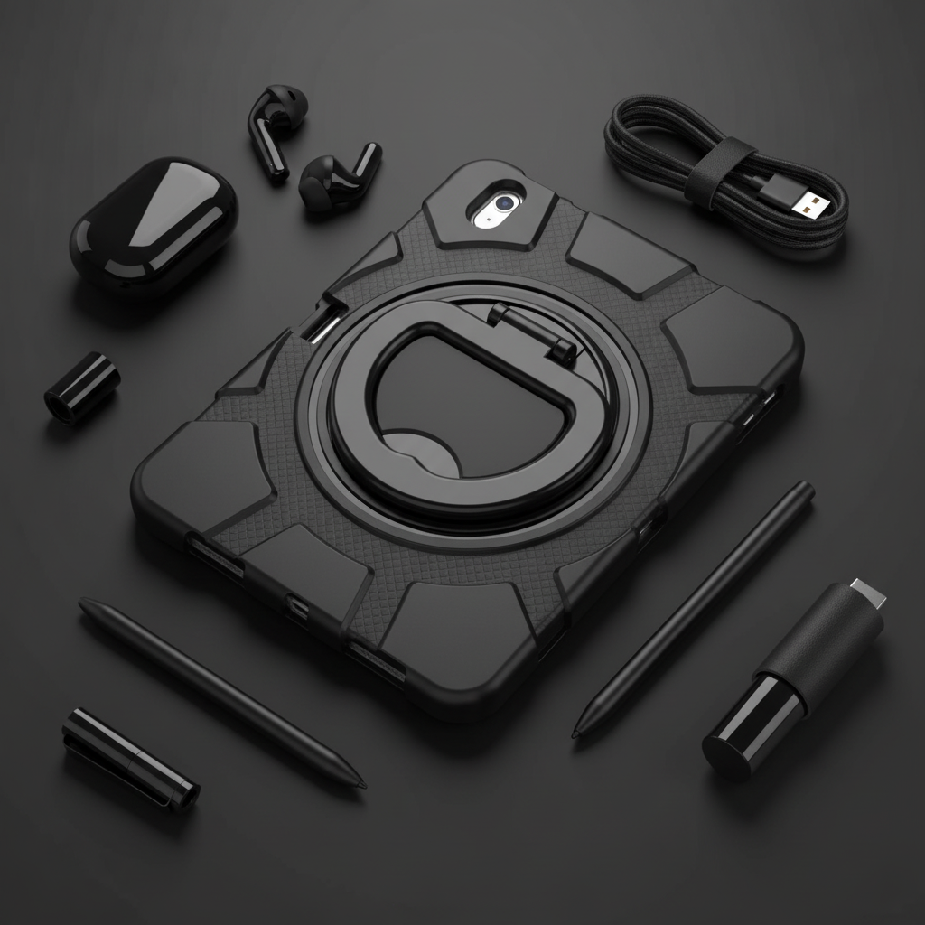 Asli Global Smartix Armor Shockproof Case for iPad 10th & 11th Generation (10.9" & 11") | Black