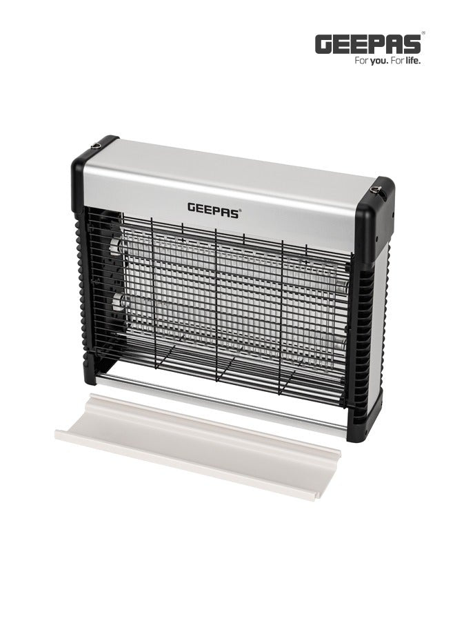 Electric Insect Killer with 8 x 2W UV Tubes, Advanced Technology, Pollution-Free Operation, Low Power Consumption/No Toxic Fumes or Vapor Easy Install and Clean, Fly Catcher for Home, Hotels & Offices, Insect Control 16 W | Grey/Black