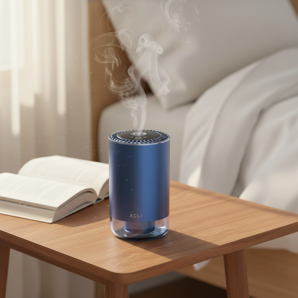 Asli Global Scentronix AI Smart Car Aromatherapy Diffuser with Nano Atomization | Black
