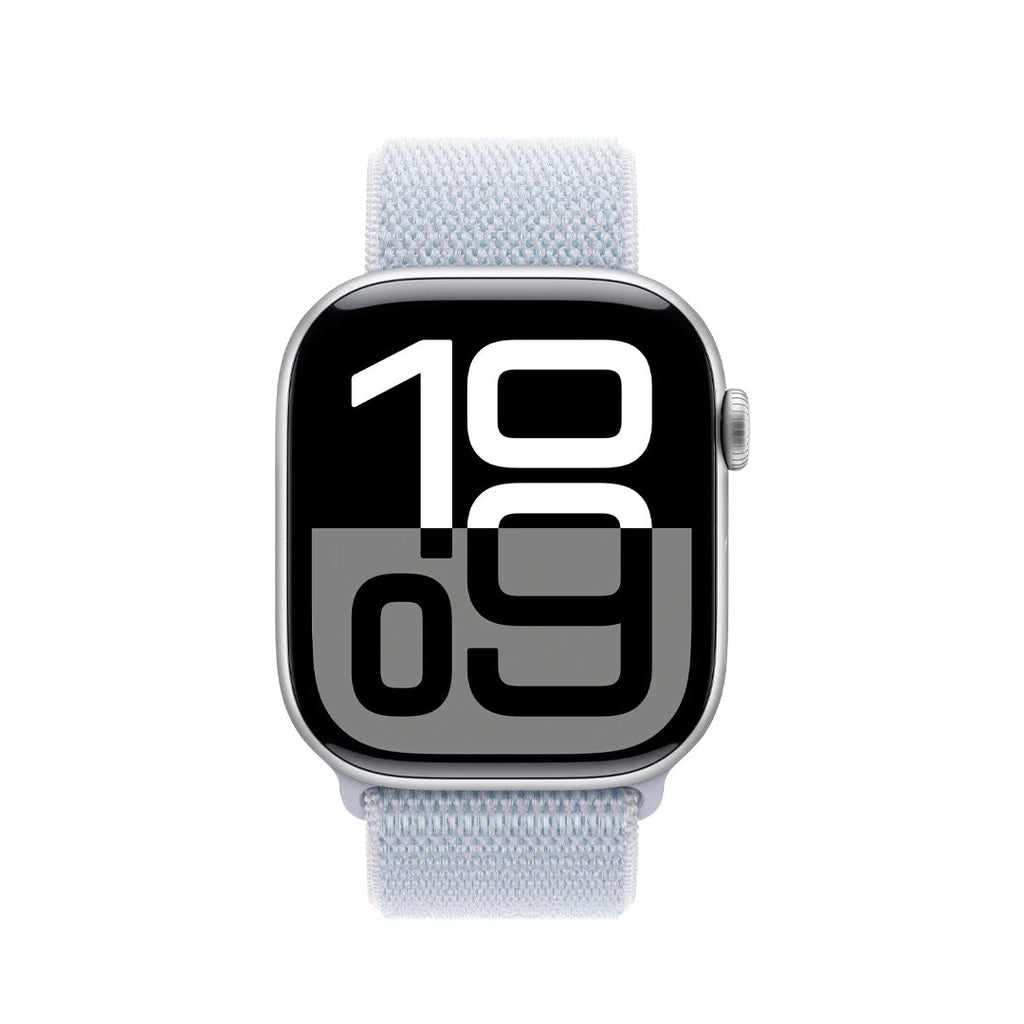 Apple Watch Series 10 - 46mm - GPS - Silver Aluminium Case With Blue Cloud Sport Loop