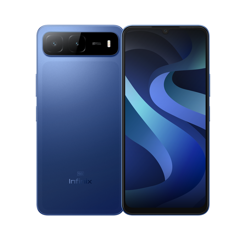 Infinix Hot 60i 5G - 6.75" 120Hz Smooth Display - 128GB Storage, 4GB RAM  4GB Extended - 6000mAh Battery - 50MP Camera - IP64 | Shadow Blue