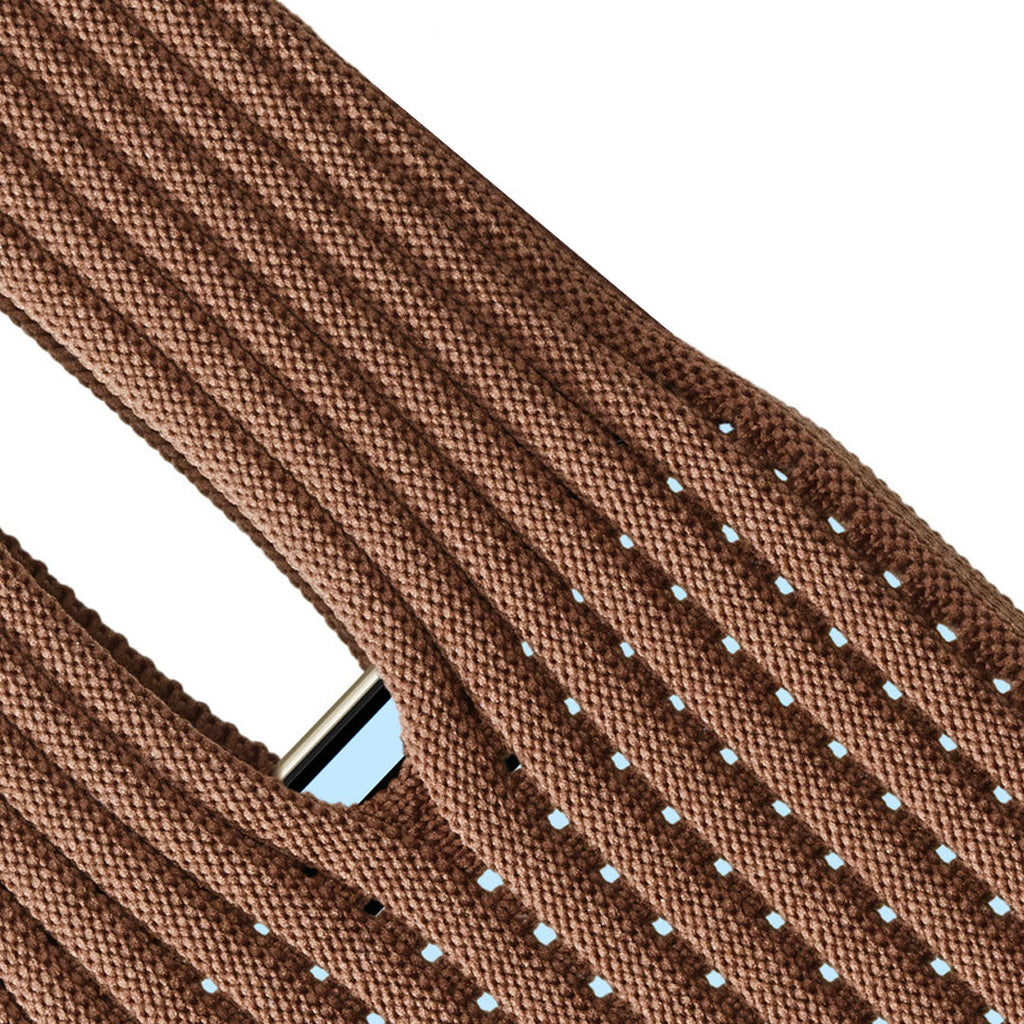 Phone Pocket with Strap â€“ Stretch Knit Wearable iPhone Holder 40 cm | Cinnamon