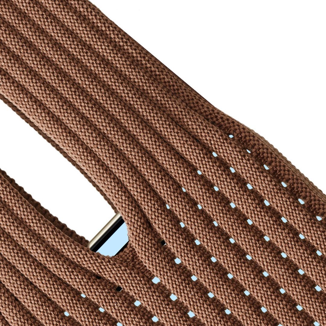 Phone Pocket with Strap â€“ Stretch Knit Wearable iPhone Holder 40 cm | Cinnamon